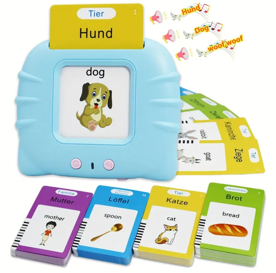 Flash card learning toy