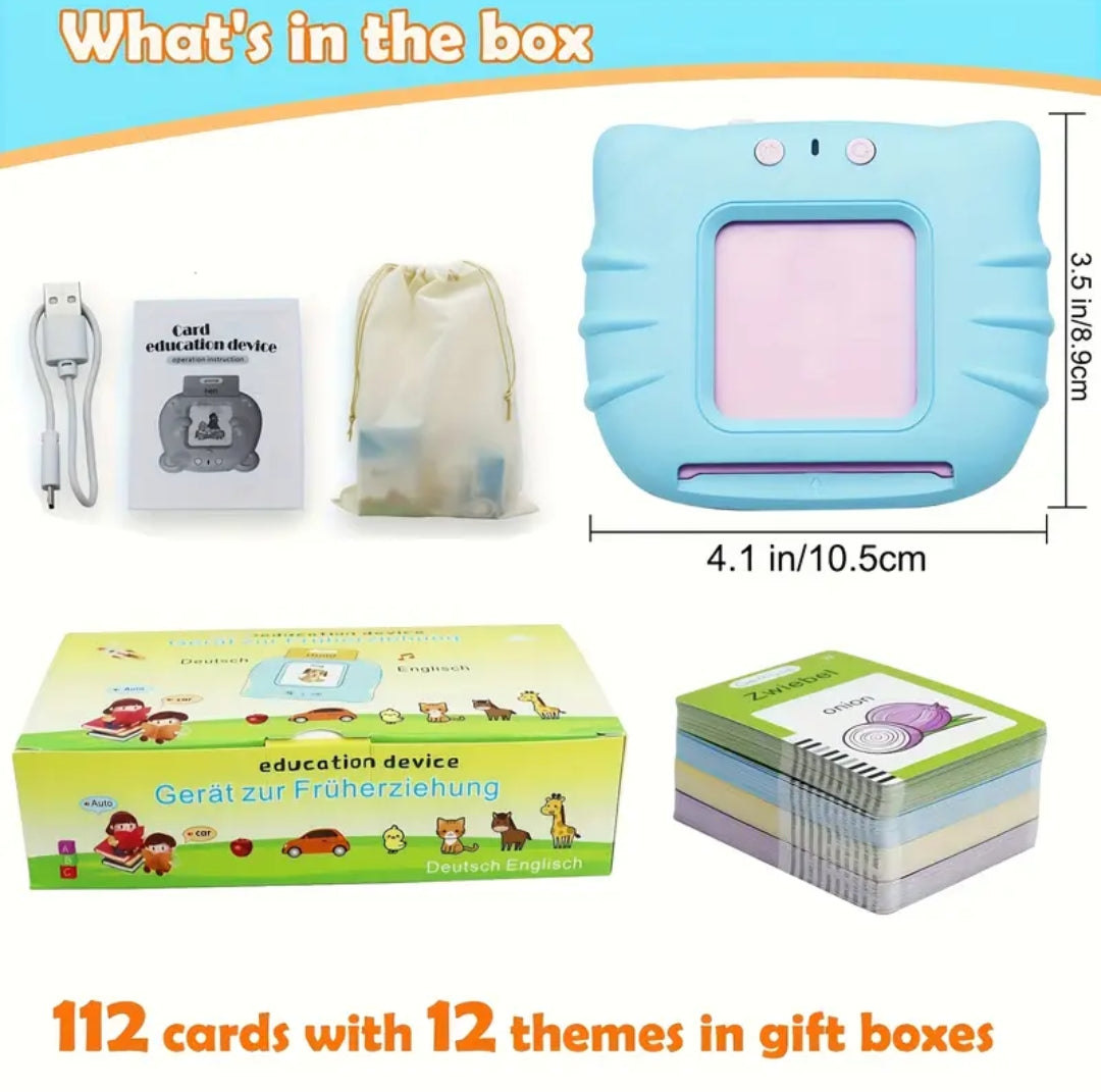 Flash card learning toy