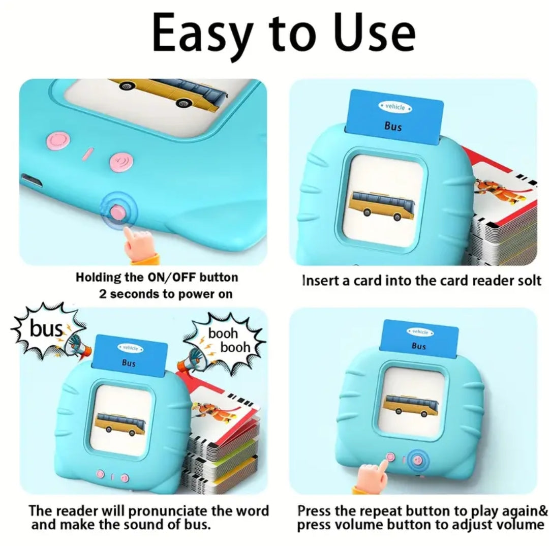 Flash card learning toy