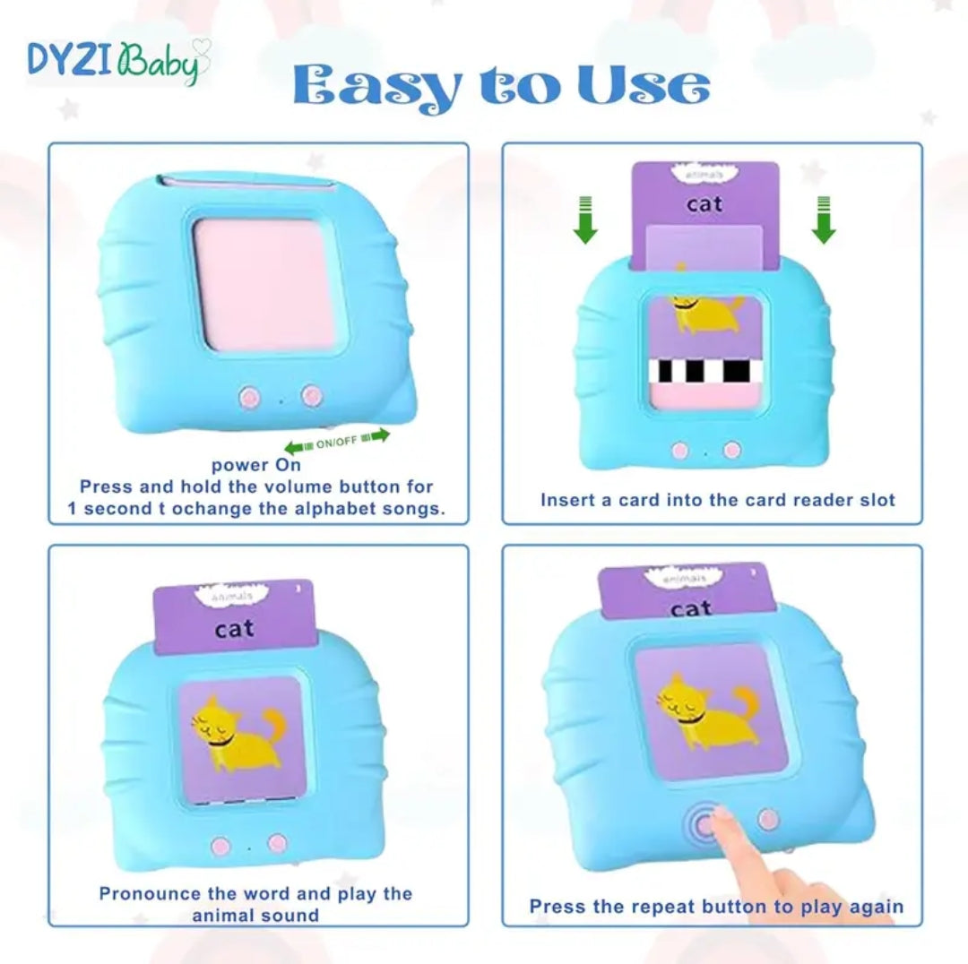 Flash card learning toy